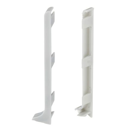 Заглушка торцевая 80 мм серебро левая-правая для алюминиевого плинтуса (2 шт.) расширительные заклепки из алюминиевого сплава 200 штук