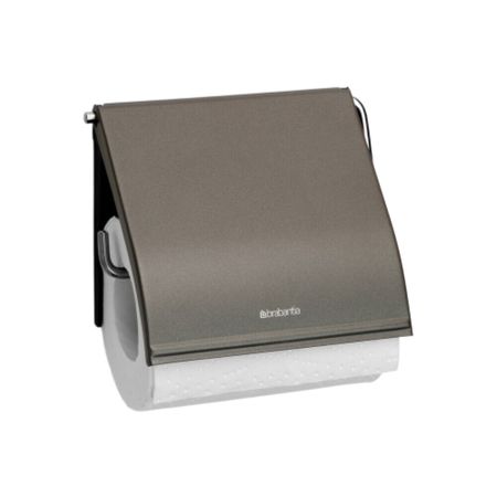 Держатель для туалетной бумаги Brabantia ReNew с крышкой сталь коричневый (477300)