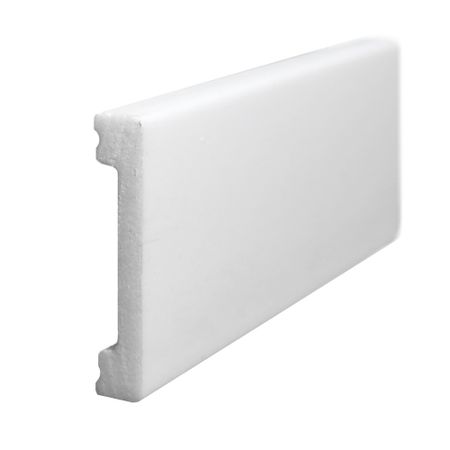 Плинтус экополимер Stenopol 66x13x2000 мм белый (C7157)