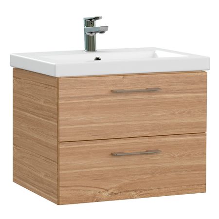 Тумба под раковину Cersanit Lara 60 см подвесная орех (64134) тумба boss classic monolit латте орех селект