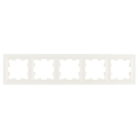 Рамка IEK Brite РУ-5-БрБ пятиместная белая (BR-M52-K01) кнопка рулевого колеса автомобиля в стиле углеродного волокна нижняя рамка наклейка abs для suzuki swift 2017 2018 2019 2020 2021 2022 2023 2024 2025 suzuki fronx 2024 2025