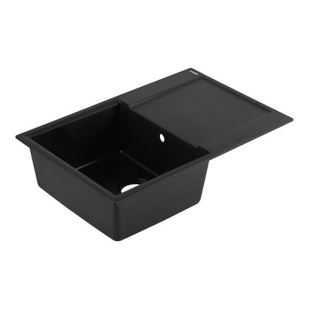 Мойка для кухни Omoikiri Daisen 78-BL 78х51х19 см врезная с крылом с сифоном искусственный камень черная вазон на ножке большой d39 5см тёмный камень