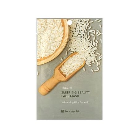Маска для лица FACE REPUBLIC Маска для лица выравнивающая тон с рисом Sleeping beauty face mask elesesafe half face gas mask dual filter cartridge