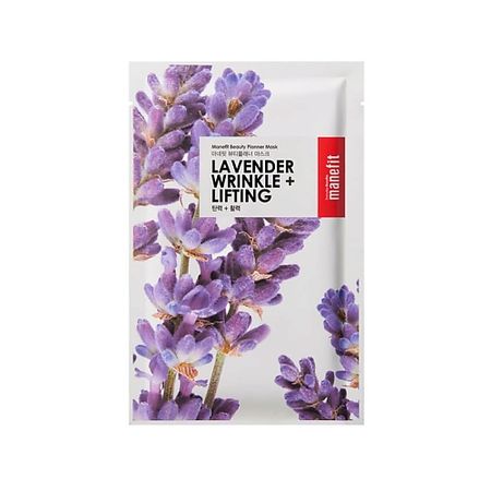 Маска для лица MANEFIT Маска тканевая с Лавандой для лифтинга и антивозрастного ухода китайская тканевая коробка для салфеток