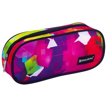 Косметичка-пенал BRAUBERG Пенал-косметичка, овальный, Geometry косметичка из полиуретана