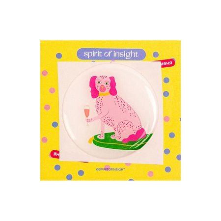 Набор наклеек SPIRIT OF INSIGHT Объемные стикеры “Пудель с бокалом” стикеры для записей chen qing ling