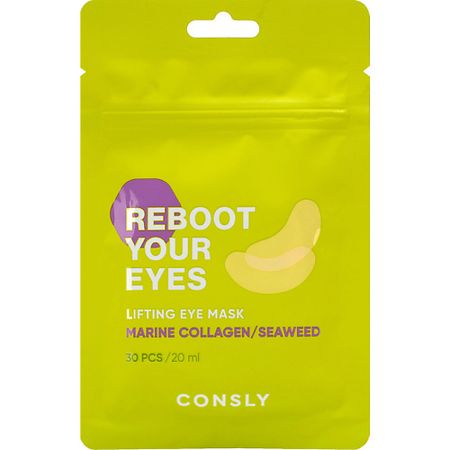 Набор патчей для глаз CONSLY Маска-патчи тканевые с лифтинг эффектом для области вокруг глаз с коллагеном и морскими водорослями Reboot Your Eyes Lifting Eye Mask