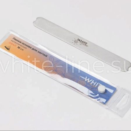 Сменный файл для пилки для ногтей WHITE LINE Металлическая пилка-основа для сменных файлов прямая kapous caring line шампунь 350 мл объем