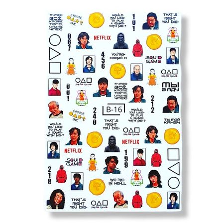 Слайдеры MIW NAILS Слайдер дизайн для маникюра игра в кальмары