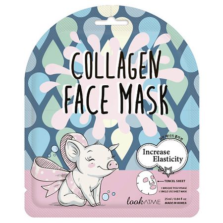 Маска для лица LOOK AT ME Маска для лица тканевая с коллагеном Collagen Face Mask elesesafe half face gas mask dual filter cartridge
