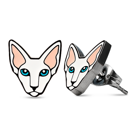 Серьги CAROMIC Серьги бижутерия гвоздики пусеты Кошка серьги trendplace серьги гвоздики сережки