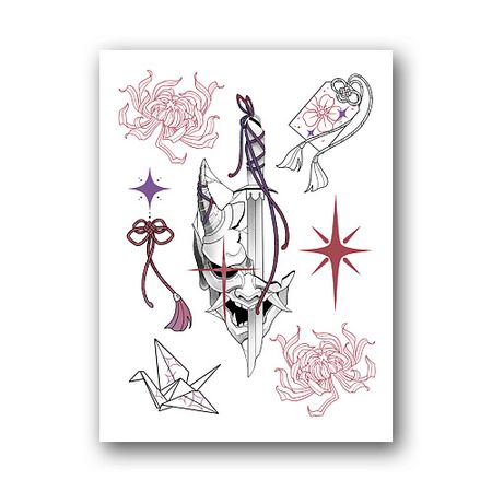 Тату TATTS Переводная тату 10*15см (для взрослых и детей)