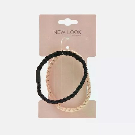 Набор резинок для волос NEW LOOK NL Резинки для волос черные накладки на боковые зеркала заднего вида из углеродного волокна для bmw e81 e82 e87 e88 e90 e91 e92 e93 m look автомобильные аксессуары