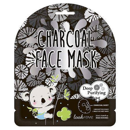 Маска для лица LOOK AT ME Маска для лица тканевая с древесным углем Charcoal Face Mask elesesafe half face gas mask dual filter cartridge
