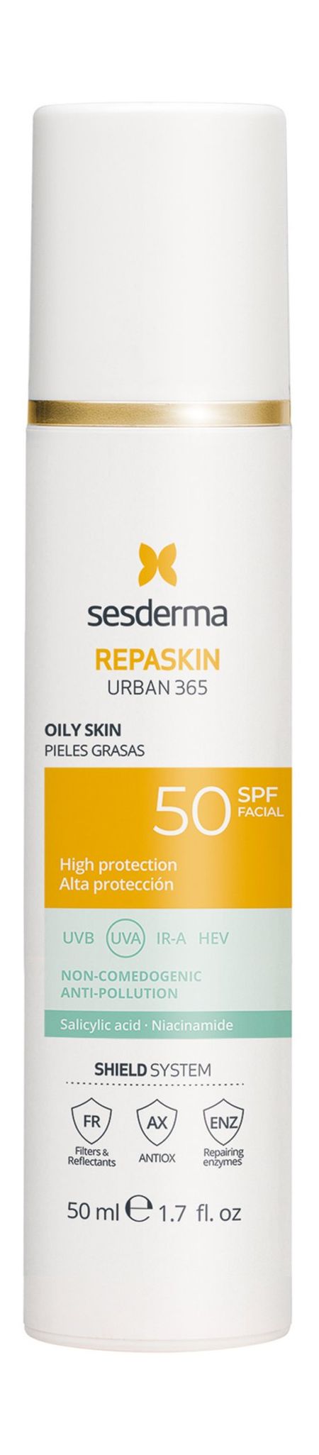 Sesderma Repaskin Urban 365 Oily Skin Facial SPF 50 12 в 24 в морской переключатель для лодки 5 контактный spst кулисный переключатель с синим светом для замены автомобиля лодки грузовика