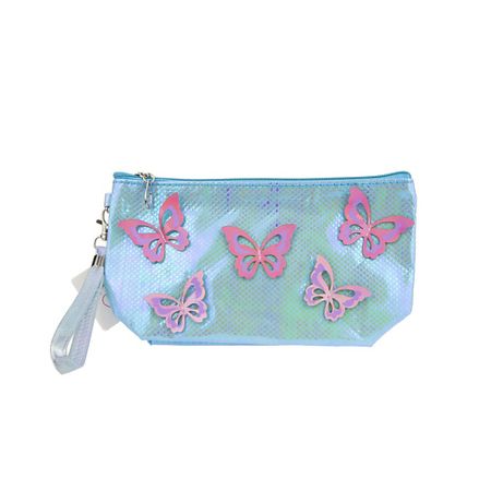 Косметичка LUKKY Косметичка бирюзовая с накладными бабочками косметичка из полиуретана