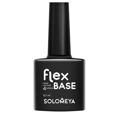 Базовое покрытие для ногтей SOLOMEYA Суперэластичная база Solomeya Flex Base Gel (на основе нано-каучукового материала) образцы бабочек органического материала