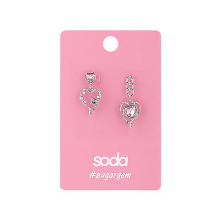 Серьги SODA Серьги Asymmetric Hearts