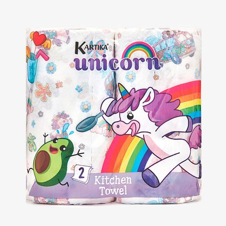 Бумажное полотенце KARTIKA Полотенца бумажные кухонные с рисунком 