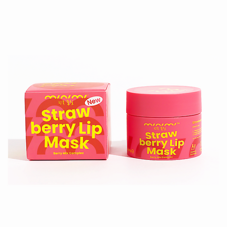 Маска для губ MINIMI Маска для губ клубничная с гиалуроновой кислотой и витамином Е келп экстракт с витамином д3 tetralab тетралаб таблетки 550мг 90шт