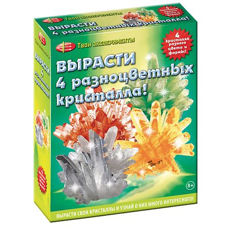 Набор для творчества МАЭСТРО, БРАВО! Игровой набор Вырасти 4 разноцветных кристалла