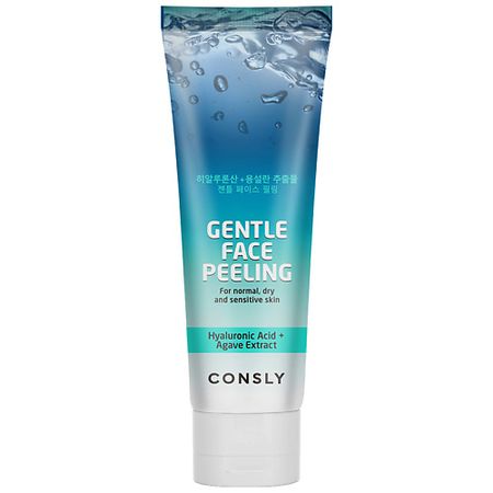 Гель для умывания CONSLY Гель для деликатного очищения отшелушивающий Gentle Face Peeling With Hyaluronic Acid And Agave