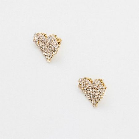 Серьги PABUR Серьги HEART PBB0145G viva la vika piercing lab лабрет plain broken heart stud earring