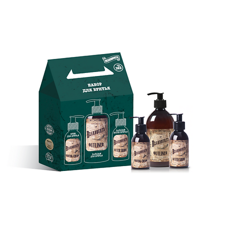 Набор средств для ухода за бородой BEARDBURYS Набор для бритья Shaving Cream; Precision Balm; After Shave