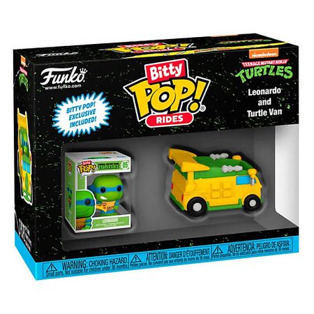Интерактивная игрушка FUNKO Фигурка Ninja Turtles Ride Leonardo and Turtle Van figure мини фигурка кота из пвх