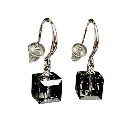 Серьги AMANTE CRYSTAL Серьги Kora 7mm silver night plain studio серьги dotted oval earrings – silver