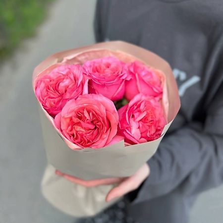 Букет живых цветов LE BOUQUET Пионовидные розы 5 шт ные полимерные розы tsxjy 6 шт