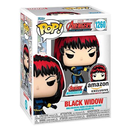 Интерактивная игрушка FUNKO Фигурка Black widow Marvel Avengers 60th Anniversary Comic with Pin Exclusive