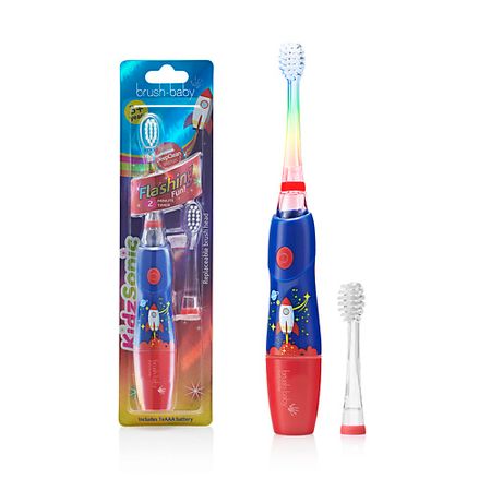 Электрическая зубная щетка BRUSH-BABY KidzSonic Звуковая зубная щетка Ракета от 3 лет сплат innova зубная щетка с ионами серебра