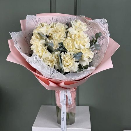 Букет живых цветов PION KLD Букет из французских роз «Ритм Сердца» винтажный мини замок в форме сердца