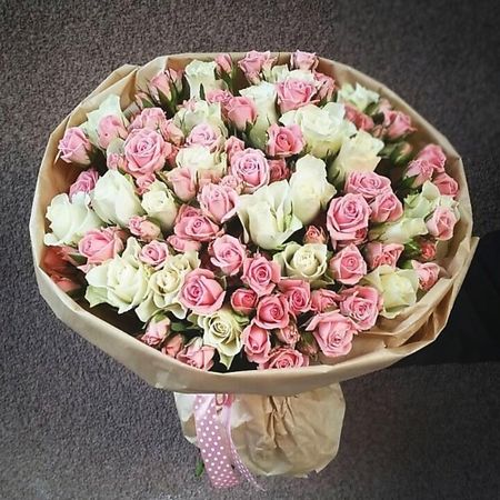 Букет живых цветов PION KLD Сливочный зефир зефир шармэль с кофейным вкусом 250 г