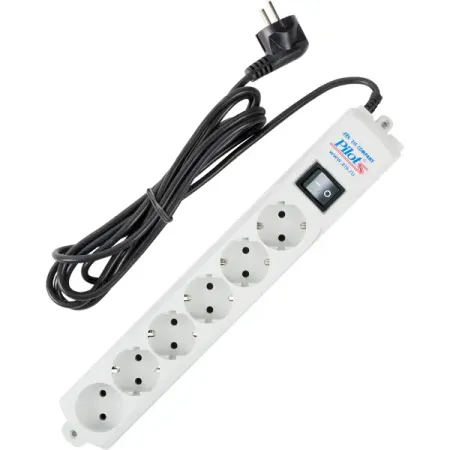 Сетевой фильтр Pilot S 5 розеток с заземлением 1 розетка без заземления 3 м 2200 Вт цвет серый наполнители для гелевых ручек pilot bls g2