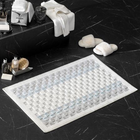 Коврик для ванной Togas Эрланд бело-синий 60х100 см свитер женский новогодний олень бело синий р s 2xl