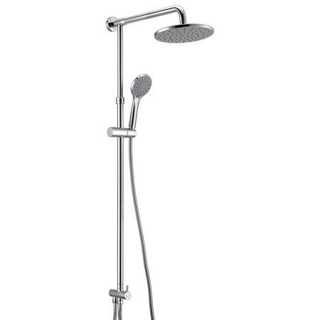 Комплект душевой Wasserkraft серебряный 22,5х57,5х120 см tig аргонодуговая сварка tig 8 6 комплект стекла патрона фитинги чашка объектива насадка подходит для wp26 wp17 wp18 аксессуары для фонарика