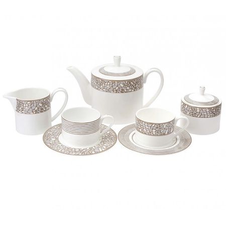 Чайный сервиз Top Art Studio Помм ДеПан из 15 предметов замшевое чайное полотенце для дома дзен чайный столик впитывающая глина чайный коврик чайная салфетка кунг фу чайные принадлежности