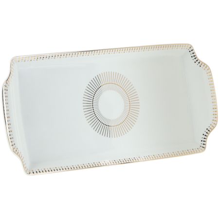 Блюдо прямоугольное Cmielow Yvonne 36 см блюдо agness лаванда 23 5х14х2 5см прямоугольное доломит