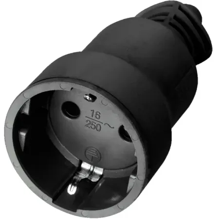 Розетка Electraline евро с заземлением 230 В 16 А цвет черный розетка накладная electraline bironi ретро с заземлением карельская сосна