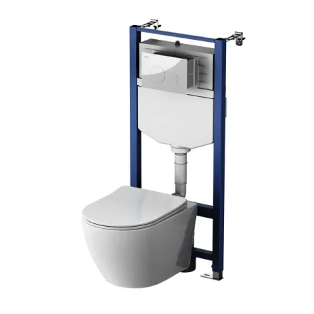 Комплект инсталляция с унитазом AM.PM Fresh Tornado IS12LM0151.8B1900 безободковый с микролифтом клавиша цвет хром комплект для обслуживания стояночного обогревателя eberspacher hydronic d3wz d5wz