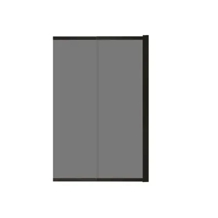 Шторка на ванну раздвижная Slider 98x150 см дымчатое стекло профиль черный тонированный шторка для ванны ofelis mosaic 75х140см 1 створка стекло