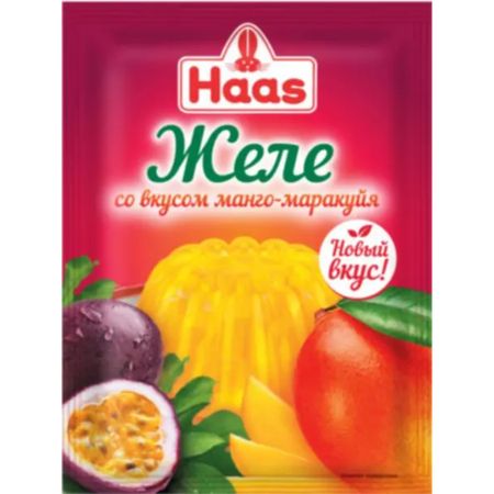 Желе Haas манго маракуйя с витамином С 50 г желатин пищевой ашан красная птица 50 г