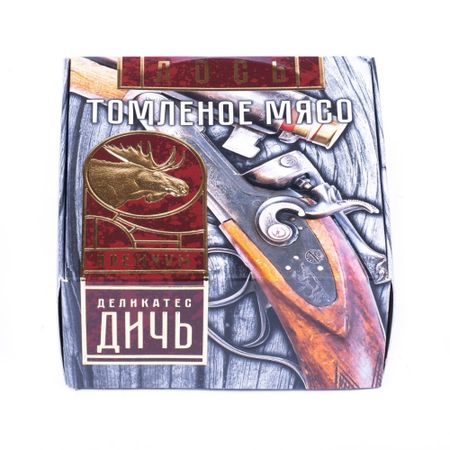 Мясо Деликатес дичь томленое лось в подарочной упаковке жестяная банка 325 г еда premier свежее мясо индейки для щенков 1 кг
