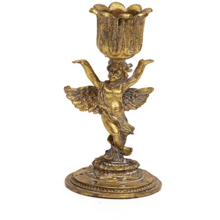 Подсвечник Glasar с ангелом 6х6х12 см