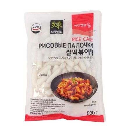 Рисовые палочки Topokki Midori Корея 500 г напиток виноградный fruiting с целыми виноградинами корея 238 мл