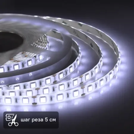 Светодиодная лента для контурной подсветки Apeyron SMD5050 12В 10мм 5м 10Вт/м 60диод/м 700лм/м IP65 4К нейтральный свет funzenxin светодиодная лента rgb 12в 120 leds m ip65