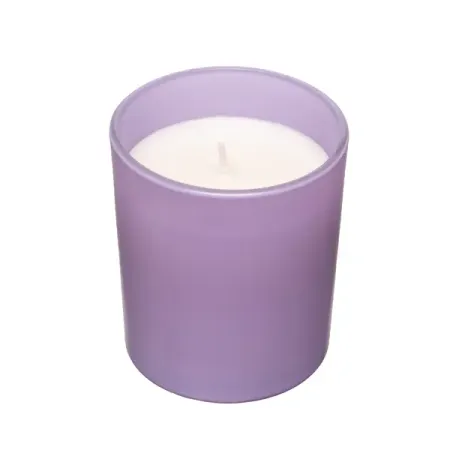 Свеча в стакане ароматическая Имбирное печенье h8 см цвет фиолетовый кабошоны из смолы рыбий печенье 10 шт ywbeads 13x18 мм