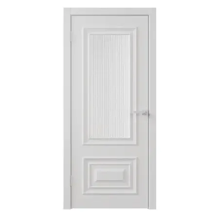 Дверь межкомнатная со стеклом Диана 2 70x230 см эмаль цвет белый с замком и петлями